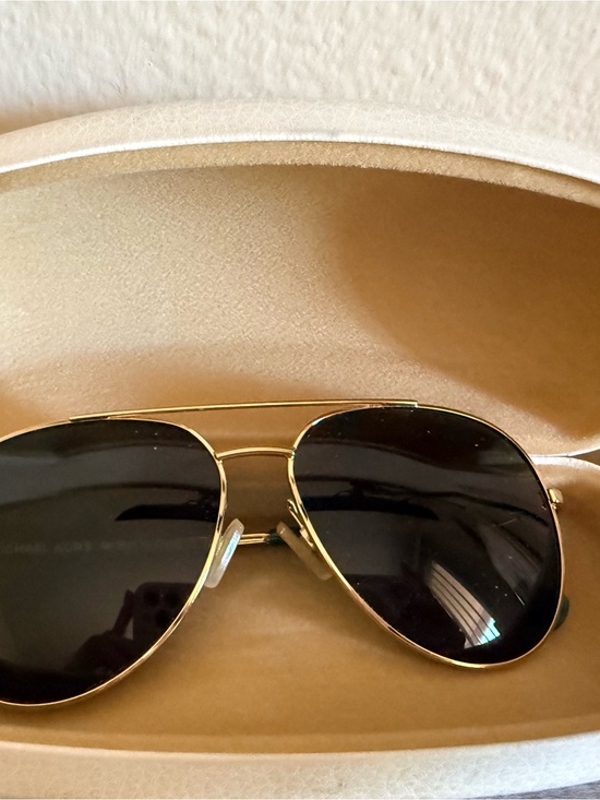 Michael Kors Accessories - Michael Kors Gold Frame Black Lens Aviator Sunglasses
